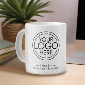 Voeg uw Logo Business Modern Minimalist toe Grote Koffiekop