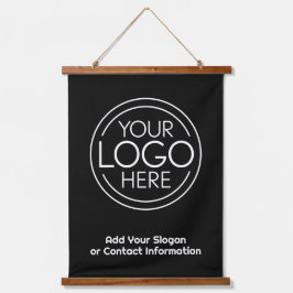 Voeg uw Logo Business Modern Minimalist toe Hangend Wandkleed