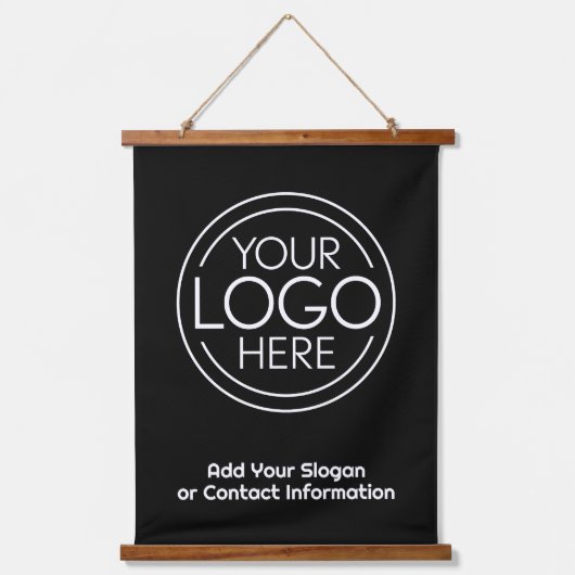 Voeg uw Logo Business Modern Minimalist toe Hangend Wandkleed (Voorkant)