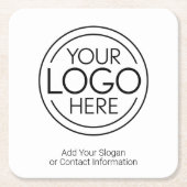 Voeg uw Logo Business Modern Minimalist toe Kartonnen Onderzetters (Voorkant)
