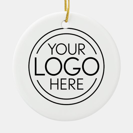 Voeg uw Logo Business Modern Minimalist toe Keramisch Ornament (Voorkant)