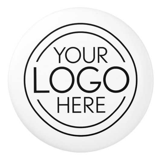 Voeg uw Logo Business Modern Minimalist toe Keramische Knop (Voorkant)