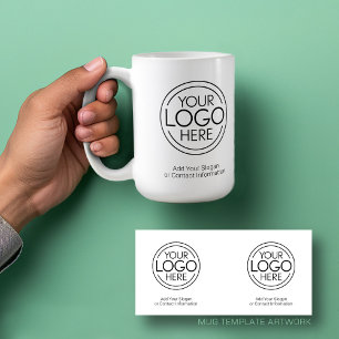 Voeg uw Logo Business Modern Minimalist toe Koffiemok