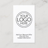 Voeg uw Logo Business Modern Minimalist toe Kortingskaartje (Voorkant)
