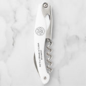 Voeg uw Logo Business Modern Minimalist toe Kurkentrekker (Achterkant)