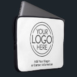 Voeg uw Logo Business Modern Minimalist toe Laptop Sleeve<br><div class="desc">Perfect voor een kantoor-conventie of presentatiecadeau, deze logo laptophoezen zijn eenvoudig van ontwerp. U kunt de achtergrondkleur wijzigen zodat deze overeenkomt met de kleur die coördineert met de logo van uw bedrijf. De extra regels van het type kunnen worden gebruikt voor contactgegevens van het bedrijf of voor een plek om...</div>