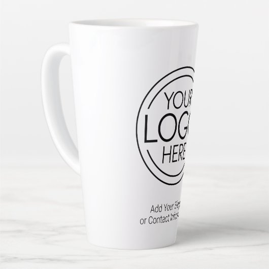Voeg uw Logo Business Modern Minimalist toe Latte Mok (Linkerhoek)