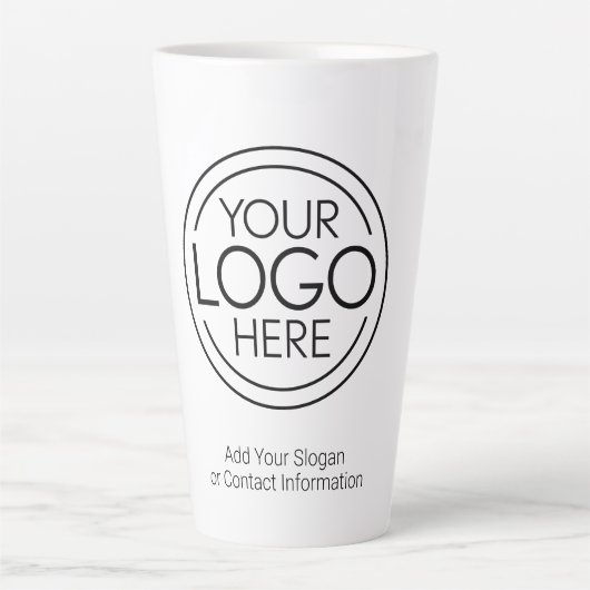 Voeg uw Logo Business Modern Minimalist toe Latte Mok (Voorkant)