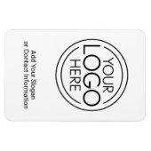 Voeg uw Logo Business Modern Minimalist toe Magneet (Horizontaal)