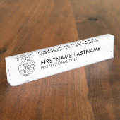 Voeg uw Logo Business Modern Minimalist toe Naambordje (Zijkant)