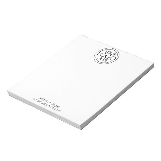 Voeg uw Logo Business Modern Minimalist toe Notitieblok (Linkerzijde)