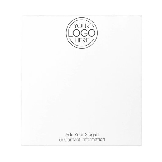 Voeg uw Logo Business Modern Minimalist toe Notitieblok (Voorkant)