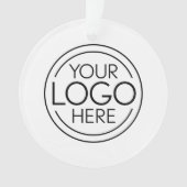 Voeg uw Logo Business Modern Minimalist toe Ornament (voorkant)