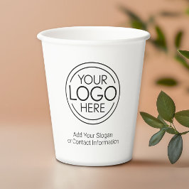 Voeg uw Logo Business Modern Minimalist toe Papieren Bekers