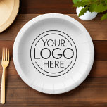 Voeg uw Logo Business Modern Minimalist toe Papieren Bordje<br><div class="desc">Perfect voor een kantoor party of presentatie, deze logo papier borden zijn eenvoudig in ontwerp. U kunt de achtergrondkleur wijzigen zodat deze overeenkomt met de kleur die coördineert met de logo van uw bedrijf. Een eenvoudig, geen franje ontwerp voor elk bedrijf. Upload je logo. Als uw logo niet past, klikt...</div>