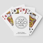 Voeg uw Logo Business Modern Minimalist toe Pokerkaarten (Achterkant)