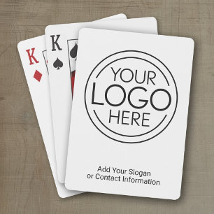 Voeg uw Logo Business Modern Minimalist toe Pokerkaarten