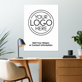 Voeg uw Logo Business Modern Minimalist toe Poster