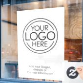 Voeg uw Logo Business Modern Minimalist toe Raamsticker (Cafe Raam)