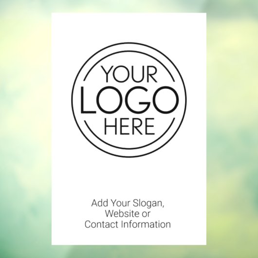 Voeg uw Logo Business Modern Minimalist toe Raamsticker (Vel 3)