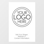 Voeg uw Logo Business Modern Minimalist toe Raamsticker (Vel)
