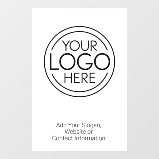 Voeg uw Logo Business Modern Minimalist toe Raamsticker (Vel)