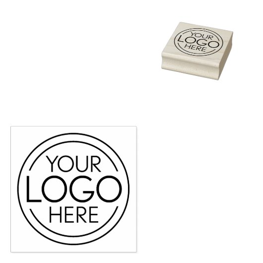 Voeg uw Logo Business Modern Minimalist toe Rubberstempel (Gestempeld)
