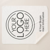 Voeg uw Logo Business Modern Minimalist toe Sherpa Deken (Voorkant (horizontaal))