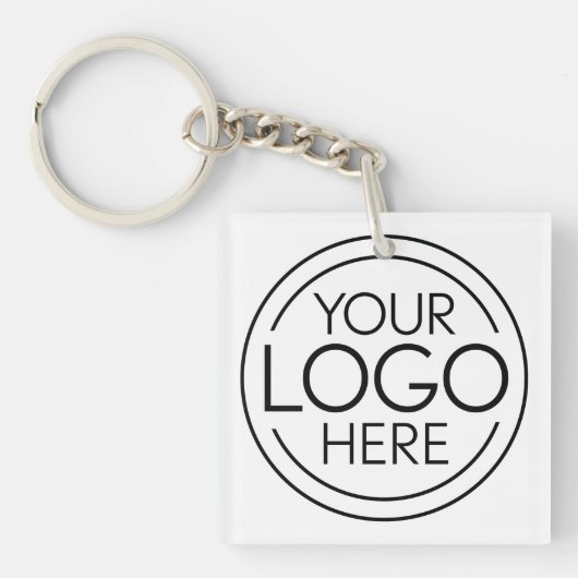 Voeg uw Logo Business Modern Minimalist toe Sleutelhanger (Voorkant)