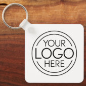 Voeg uw Logo Business Modern Minimalist toe Sleutelhanger (Voorkant)