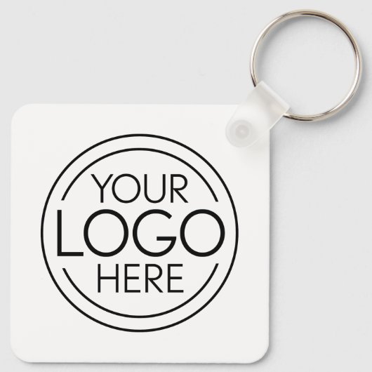 Voeg uw Logo Business Modern Minimalist toe Sleutelhanger (Achterkant)