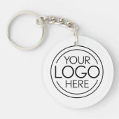 Voeg uw Logo Business Modern Minimalist toe Sleutelhanger (Voorkant)