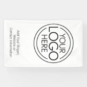 Voeg uw Logo Business Modern Minimalist toe Spandoek (Horizontaal)