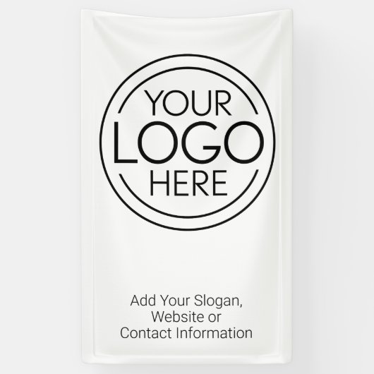 Voeg uw Logo Business Modern Minimalist toe Spandoek (Verticaal)