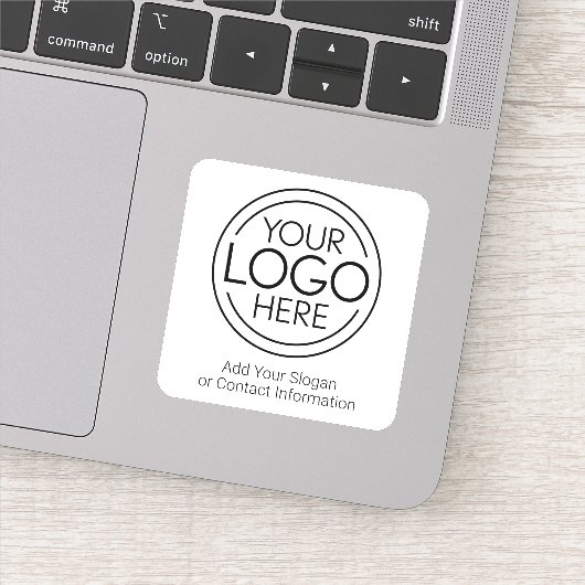 Voeg uw Logo Business Modern Minimalist toe Sticker (Detail)