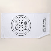 Voeg uw Logo Business Modern Minimalist toe Strandlaken (Voorkant)