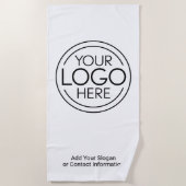 Voeg uw Logo Business Modern Minimalist toe Strandlaken (Voorkant)