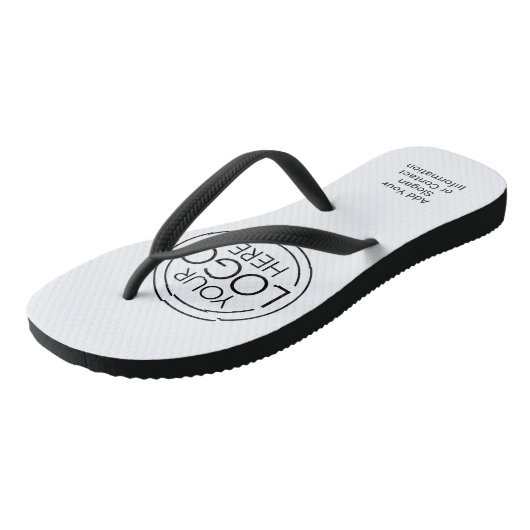 Voeg uw Logo Business Modern Minimalist toe Teenslippers (Schuin)