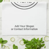 Voeg uw Logo Business Modern Minimalist toe Theedoek (Gevouwen)