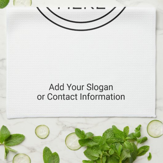 Voeg uw Logo Business Modern Minimalist toe Theedoek (Gevouwen)