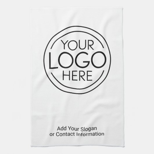 Voeg uw Logo Business Modern Minimalist toe Theedoek (Verticaal)