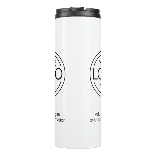 Voeg uw Logo Business Modern Minimalist toe Thermosbeker (Achterkant)