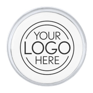 Voeg uw Logo Business Modern Minimalist toe Verzilverde Reverspeld