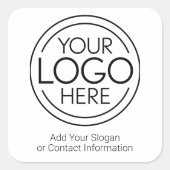 Voeg uw Logo Business Modern Minimalist toe Vierkante Sticker (Voorkant)