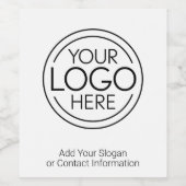 Voeg uw Logo Business Modern Minimalist toe Wijn Etiket (Enkel label)