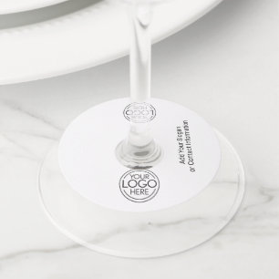 Voeg uw Logo Business Modern Minimalist toe Wijnglaslabel