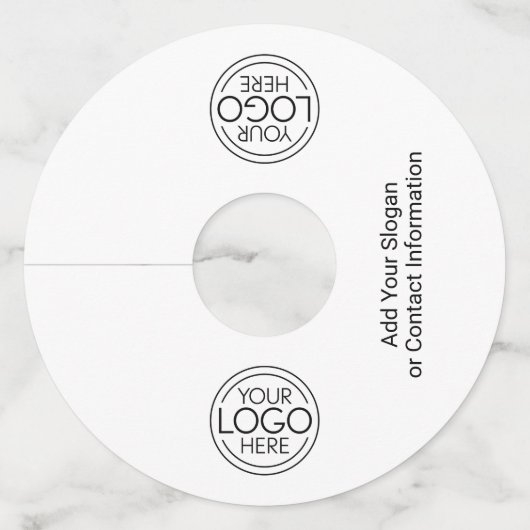 Voeg uw Logo Business Modern Minimalist toe Wijnglaslabel (Voorkant)