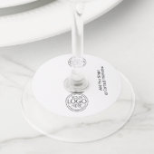 Voeg uw Logo Business Modern Minimalist toe Wijnglaslabel (Dichtbij)