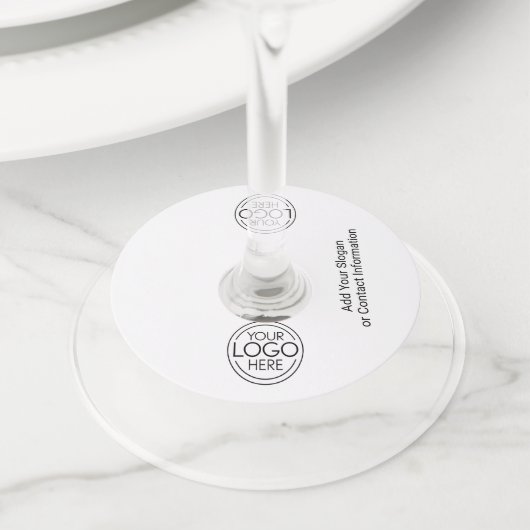 Voeg uw Logo Business Modern Minimalist toe Wijnglaslabel (Dichtbij)