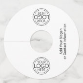 Voeg uw Logo Business Modern Minimalist toe Wijnglaslabel (Achterkant)